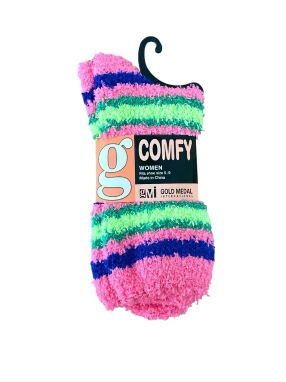 g Comfy Women's Fuzzy Striped Socks Choose 1